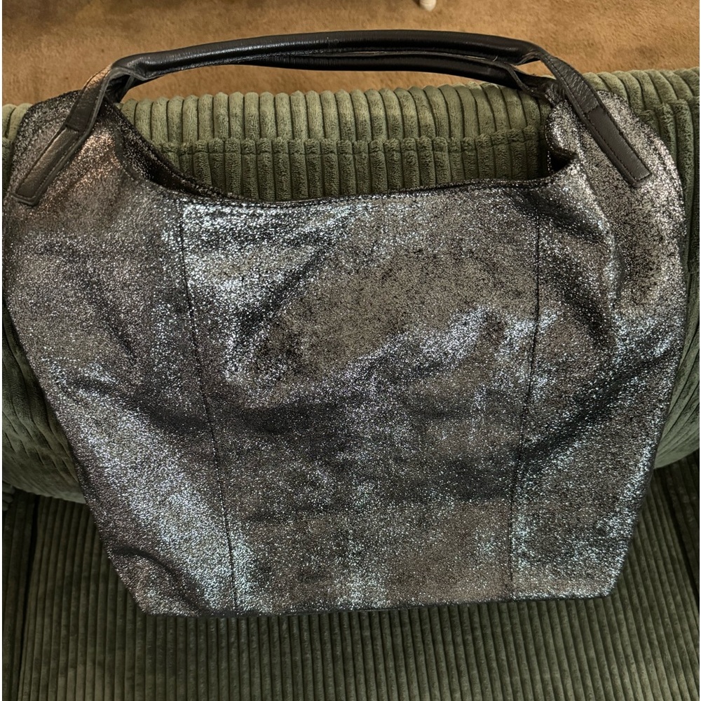Sondra Roberts suede metallic bag